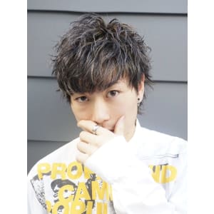 メンズヘア整形スパイラルパーマ波巻きツイストメンズパーマ髪型