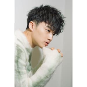 メンズヘア整形スパイラルパーマ波巻きツイストメンズパーマ髪型
