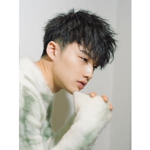 メンズヘア整形スパイラルパーマ波巻きツイストメンズパーマ髪型
