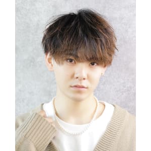 メンズヘア整形スパイラルパーマ波巻きツイストメンズパーマ髪型