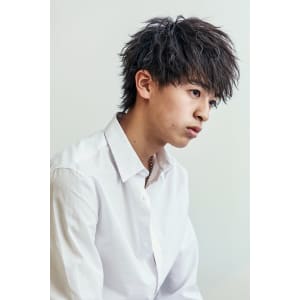 メンズヘア整形スパイラルパーマ波巻きツイストメンズパーマ髪型