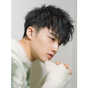 メンズヘア整形スパイラルパーマ波巻きツイストメンズパーマ髪型