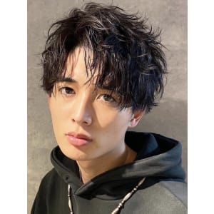 メンズヘア整形スパイラルパーマ波巻きツイストメンズパーマ髪型