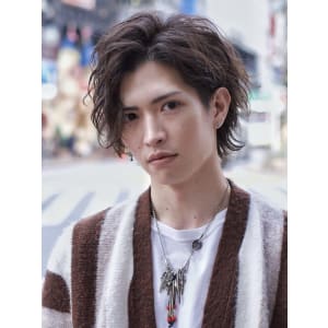 メンズヘア整形スパイラルパーマ波巻きツイストメンズパーマ髪型