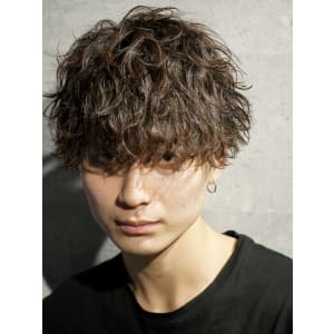 メンズヘア整形スパイラルパーマ波巻きツイストメンズパーマ髪型