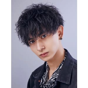 メンズヘア整形スパイラルパーマ波巻きツイストメンズパーマ髪型