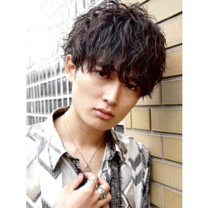 メンズヘア整形スパイラルパーマ波巻きツイストメンズパーマ髪型