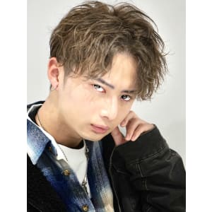 メンズヘア整形スパイラルパーマ波巻きツイストメンズパーマ髪型