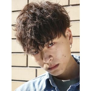 メンズヘア整形スパイラルパーマ波巻きツイストメンズパーマ髪型