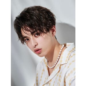メンズヘア整形スパイラルパーマ波巻きツイストメンズパーマ髪型
