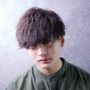 メンズヘア整形スパイラルパーマ波巻きツイストメンズパーマ髪型