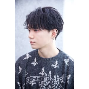 メンズヘア整形スパイラルパーマ波巻きツイストメンズパーマ髪型
