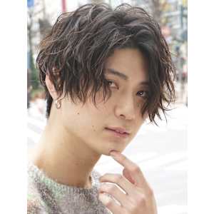 メンズヘア整形スパイラルパーマ波巻きツイストメンズパーマ髪型