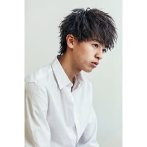 メンズヘア整形スパイラルパーマ波巻きツイストメンズパーマ髪型