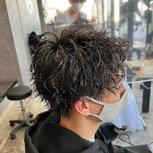 メンズヘア整形スパイラルパーマ波巻きツイストメンズパーマ髪型