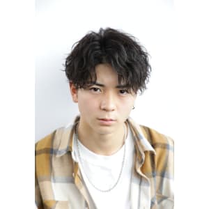 メンズヘア整形スパイラルパーマ波巻きツイストメンズパーマ髪型