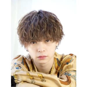 メンズヘア整形スパイラルパーマ波巻きツイストメンズパーマ髪型