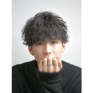 メンズヘア整形スパイラルパーマ波巻きツイストメンズパーマ髪型