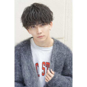 メンズヘア整形スパイラルパーマ波巻きツイストメンズパーマ髪型