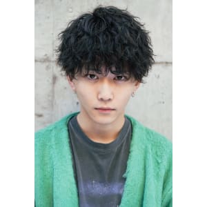 メンズヘア整形スパイラルパーマ波巻きツイストメンズパーマ髪型
