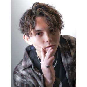 メンズヘア整形スパイラルパーマ波巻きツイストメンズパーマ髪型