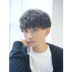 メンズヘア整形スパイラルパーマ波巻きツイストメンズパーマ髪型