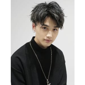 メンズヘア整形スパイラルパーマ波巻きツイストメンズパーマ髪型