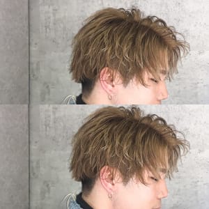 メンズヘア整形スパイラルパーマ波巻きツイストメンズパーマ髪型