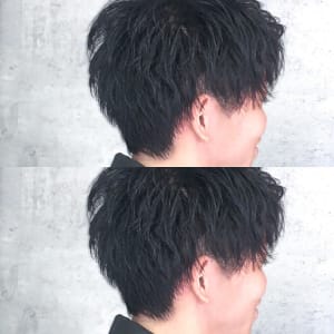 メンズヘア整形スパイラルパーマ波巻きツイストメンズパーマ髪型