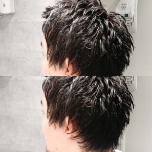 メンズヘア整形スパイラルパーマ波巻きツイストメンズパーマ髪型