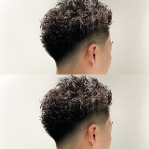 メンズヘア整形スパイラルパーマ波巻きツイストメンズパーマ髪型