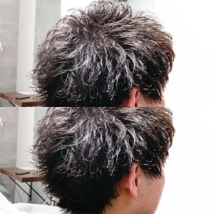 メンズヘア整形スパイラルパーマ波巻きツイストメンズパーマ髪型