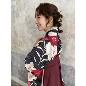 卒業式にぴったりお団子ポニー！