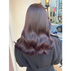 韓国カラー/髪質改善/ロングヘア/黒髪ヘア/前髪