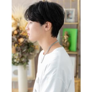 くせ毛風ニュアンスパーマショートマッシュ　ラフ