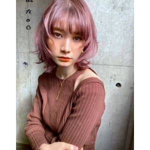 《kitin吉祥寺》ウルフレイヤー　ピンクアッシュ