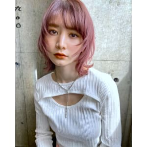 《kitin吉祥寺》ウルフレイヤー　ピンクアッシュ