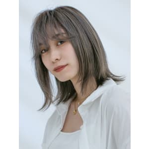 三軒茶屋_レディース_ミディアム_グレージュ_ハイトーン_