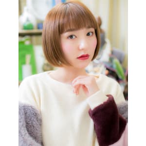 ツヤ髪オレンジカラー切りっぱなし前下がりボブ　マッシュヘアー - COVER HAIR & SPA bliss【カバーヘア アンド スパ ブリス】浦和/浦和西口店【カバー ヘア アンド スパ ブリス ウラワ ウラワニシグチテン】掲載中