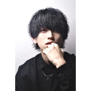 #マッシュウルフ　波巻きスパイラル　渋谷/メンズパーマ