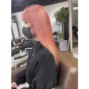 ピンク ショコラアッシュ ヘルシースタイル ふんわりカール