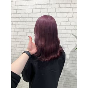 miu&橋本愛海　ワンブリーチでピンクパープル