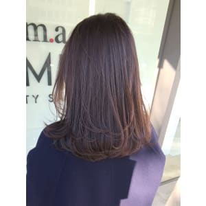 レイヤーセミロング×ビターショコラカラー