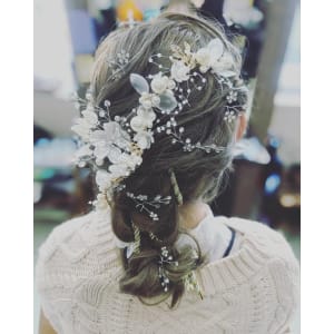 フル編みこみ　ダウン　ヘアセット！！
