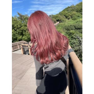ピンク ショコラアッシュ ヘルシースタイル ふんわりカール