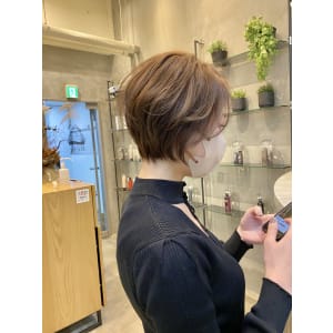 仙台美容室マッシュショートボブ韓国風前髪サイドバング