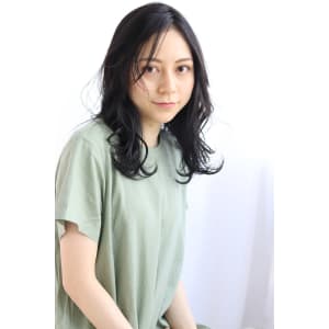 【黒髪】エアリーミディ