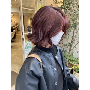 カシスショコラ外ハネこなれふんわりカール30代梅ヶ丘美容室