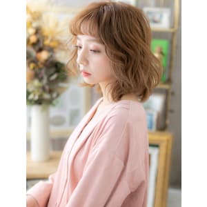 オン眉大人かわいいゆるふわ巻き小顔ボブディ 波巻き - COVER HAIR & SPA bliss 浦和西口店【カバー ヘア アンド スパ ブリス】【カバー ヘア アンド スパ ブリス ウラワニシグチテン】掲載中