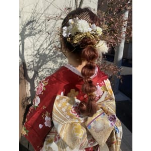 成人式ヘアセット人気☆ダウン玉ねぎヘア